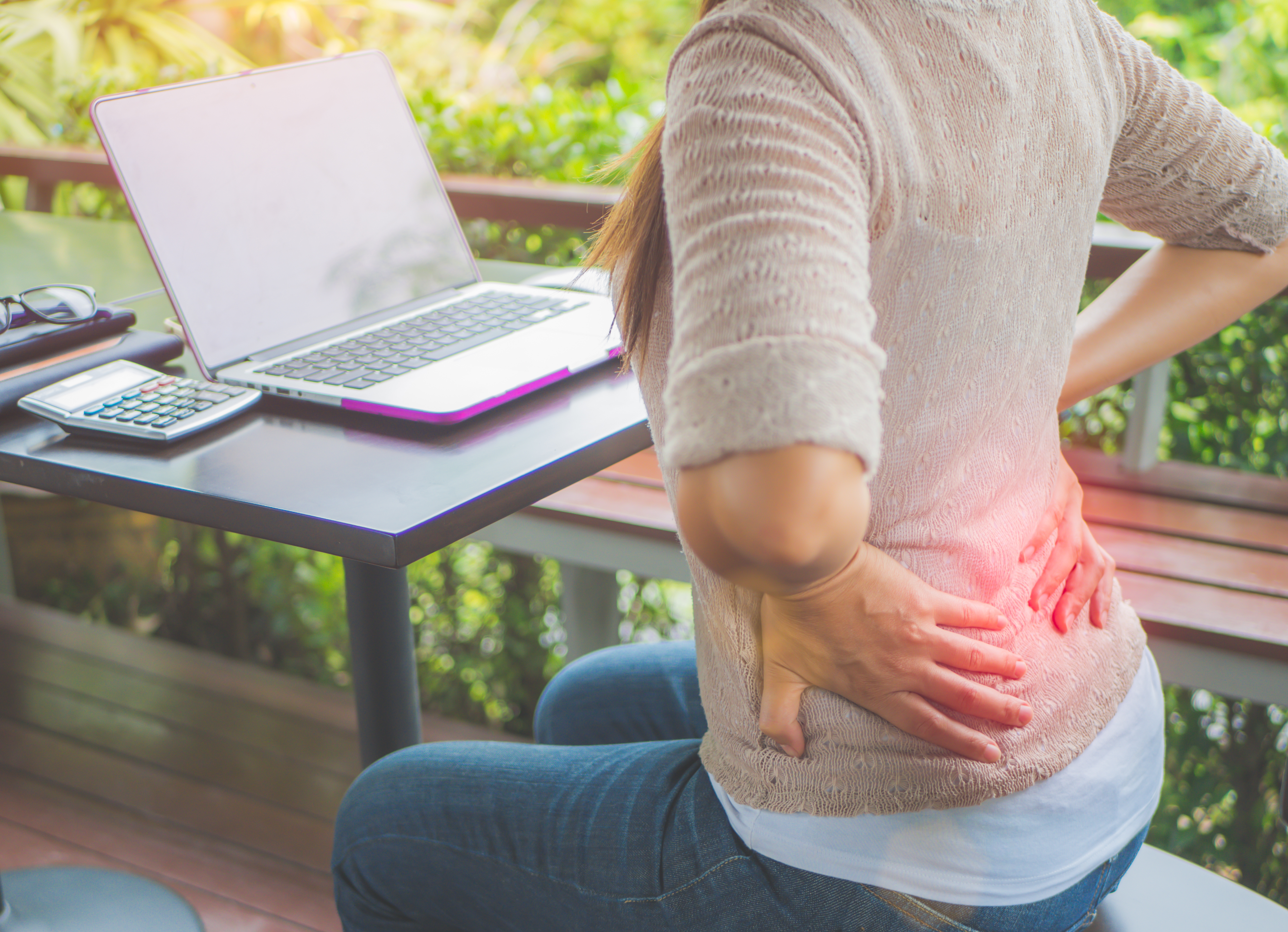 Woman with low back pain